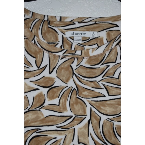 Chicos 3/XL Tee 100% Pima Cotton Short Sleeve Top Soft Comfortable Career Casual - Picture 13 of 16